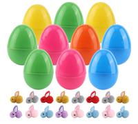 Xbessc Set de 40 Huevos de Pascua, Huevos de Pascua de Plástico, 24 Colorido Easter Egg + 16 Conejo de Fieltro, Rellenable Huevo para Búsquedas de Huevos, Relleno de Dulces y Regalos Sorpresa