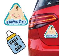 XBFOCNH baby on Board 2 Piezas,Bebe a Bordo Pegatina Coche, Sin Miedo a La Lluvia y al Sol Pegatinas Bebe a Bordo Coche, Protección del Bebé Baby on Board Sticker