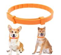 XBFOCNH Collare Antipulci Cane, Naturali Collare Antipulci and Zecche per Cani, 12 Mesi di Protezione Impermeabile Collare Cane Antiparasitario, 63cm Regolabile Collare Antipulci
