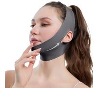 XBFOCNH Maschera lifting doppio mento,fascia post lifting viso collo,Contorno viso a V, lifting e rassodamento,adatto all'uso quotidiano,Può essere utilizzato in qualsiasi momento,grigio