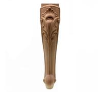 XBHGSY Bricolaje Tallado De Madera Calcomanía Apliques De Madera Tallada Para Patas Y Pies De Muebles Molduras De Madera Sin Pintar Calcomanía Accesorios De Decoración Del Hogar 4 Uds. 40X7Cm