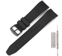 XBHSW Correa de reloj de goma compatible con Citizen Eco-Drive Weekender AW1158-05L AW1150-07E Promaster Aqualand correa de silicona negra de 23 mm (correa negra hebilla negra, milímetros, 23)
