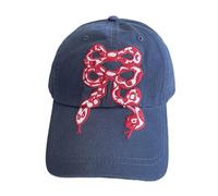 xbiez 2025 The Year of Snake Gorras de béisbol con lazo decorado de algodón para mujer con correa ajustable casual transpirable gorras de algodón, Tíbet, Talla única