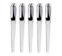 xbiez 5 mini cucharaditas de café con leche de acero inoxidable para mezclar y agitar cucharillas planas de café para postre, duraderas de usar