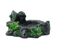 xbiez Bandeja de comederos para mascotas, resinas duraderas, platos de alimentación para reptiles, alimentadores de agua para tortugas y lagartijas