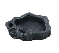 xbiez Bandeja de comederos para mascotas, resinas duraderas, platos de alimentación para reptiles, alimentadores de agua para tortugas y lagartijas