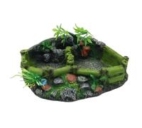 xbiez Bandeja de comederos para mascotas, resinas duraderas, platos de alimentación para reptiles, alimentadores de agua para tortugas y lagartijas