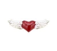 xbiez Broche de aleación con diseño de alas de ángel y corazón, esmalte de metal, diseño de dibujos animados, para mochila, cuello, solapa, insignia, joyería de moda, regalo, Metal
