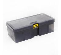 xbiez Caja de aparejos de pesca de doble capa Jigs Head Spinner Hook Baits Tool Case Accesorios Herramientas Caja de almacenamiento duradero Señuelos Contenedor