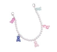 xbiez Colgante de oso de dopamina con forma de concha de concha y perlas de imitación, cadena colgante para mujer, accesorios de joyería, perlas de imitación, talla única, como se describe, como se