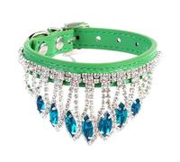 xbiez Collar de moda para mascotas, collar decorativo con diamantes de imitación para gato, perro, para boda, disfraz de foto para mascotas