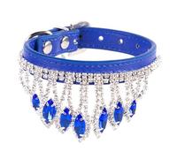 xbiez Collar de moda para mascotas, collar decorativo con diamantes de imitación para gato, perro, para boda, disfraz de foto para mascotas
