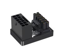 xbiez Conector de alimentación macho hembra PH316 de 12+4 16 pines, carcasa de aleación de aluminio de 180 grados, 600 W para tarjeta gráfica de PC, adaptador PCI-E5.0