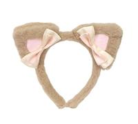 xbiez Diademas de felpa con orejas de gatito con agarre de silicona antideslizante para juegos de rol y actividades deportivas. Diadema de felpa unisex