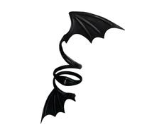 xbiez Gargantilla gótica punk con alas de murciélago para mujer con longitud de cadena ajustable, materiales de piel sintética, diseño gótico, talla única, como se describe, como se describe