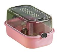 xbiez Jaula para hámsters de gran espacio con tapa ventilada, jaula transparente para mascotas, villa para dormir para chinchillas y guineapigs