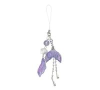 xbiez Llavero portátil con texto en inglés "Sweet Mermaids Love", cordón para teléfono, dije de bolso de moda para uso diario, trajes elegantes, Resina