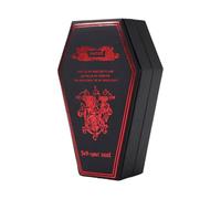 xbiez Organizador de joyas compacto con diseño de ataúd, funda de poliuretano para decoraciones aterradoras, regalos de boda y Halloween, aterradoras decoraciones del hogar, caja de joyería