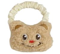 xbiez Oso de mantequilla peludo para el pelo, broche de oso dulce para el pelo, broche de oso para la cabeza, broche de oso para fiesta de cumpleaños