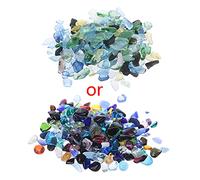 xbiez Piedra natural de grava de cristal pulido mezclado para exteriores, piedras decorativas para plantas, acuarios, paisajismo