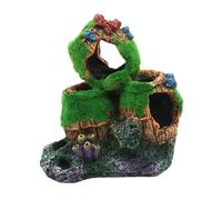 xbiez Resinas escondite de camarones barriles de agujero de cubo artificial resinas adornos para la cría de camarones cristalinos