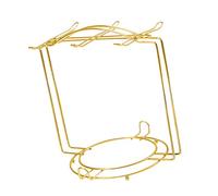 xbiez Soporte para tazas de café de hierro con base estable, estante de secado de tazas que ahorra espacio, platillos y escurridor de platos, decoración de cocina