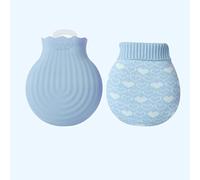 XBLTCM Botella de Agua Caliente para niños,Bolsa de Agua Caliente con Fundas Tejidas para aliviar el Dolor Dolor Dolor Terapia fría Caliente,para Llevar a Cualquier Parte (Color : Purple)