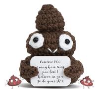 XBOCMY Pocket Hug Mini Plush, Creative Knitted Wool Potato Doll, Best Gift for Family, Boyfriend, Girlfriend, Patient, Birthday Gift Party, Christmas Decoration Gift (Postive Poo) (NIUY2)
