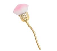 XBOKA Cepillo limpiador de polvo para uñas, con forma de rosa, mango largo para recortar uñas, herramientas de brochas de maquillaje