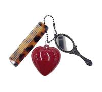 XBOKA Llavero de moda multifuncional con diseño de corazón y peine para el cuidado del cabello con estilo, llavero creativo para bolso