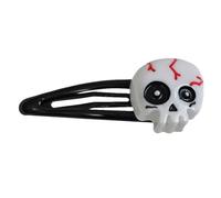 XBOKA Pinza para el pelo con diseño de calavera, accesorio elegante unisex para fiestas y uso diario, accesorio para el pelo