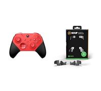 Xbox Elite Controlador Inalámbrico Bluetooth Series 2 - Edición Core (Rojo) + Paletas SCUF para Elite Series 1 y 2