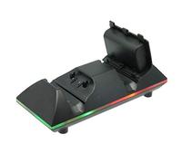 Konix Estación de Carga Mythics con 2 baterías para mandos de Xbox One, batería de hasta 20 Horas de duración, Carga rápida, conexión USB, Color Negro