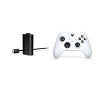 Xbox Play y Kit de Carga USB+Xbox Wireless Controller â€“ Robot White Series X|S, One, and Windows Devices