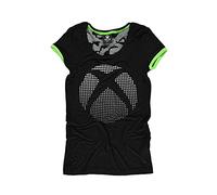 Xbox Symbol Mujer Camiseta Negro M, 95% Viscosa, 5% elastán, Regular