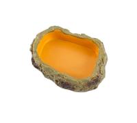 Xbsduih 1 cuenco para la alimentación de reptiles, placa para terrario, cuenco para la alimentación de los anfibios como se muestra en resina para tortugas, dragones barbudos y tortugas, XS
