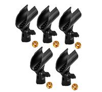 Xbsduih 5 piezas universales clip para micrófono ajustable soporte para micrófono para micrófono, con adaptador de tornillo de 5/8" a 3/8" hembra