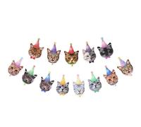 Xbsduih Banner de cumpleaños, gato perro, banderines de papel, gato perro fiesta de cumpleaños, banderines colgantes