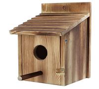 Xbsduih Caseta para pájaros de exterior, caseta para pájaros de exterior de madera, casita para pájaros para colgar al aire libre o montada en la pared