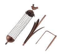 Xbsduih Comedero para pájaros de jardín decoración planta de exterior flor comedero para césped en tierra