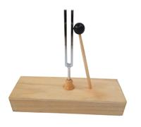 Xbsduih Diapasón 256 Hz con caja resonante de madera, instrumentos de ciencia acústica para terapia de sonido, yoga, meditación