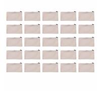 Xbsduih En tela con cremallera estuche para lápices en tela para maquillaje en tela estuche para lápices en lienzo vacío artesanales DIY estuche para cosméticos para maquillaje