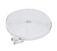 Xbsduih Ethernet Cat 6 100 pies (30 metros) Cables de conexión LAN para red de Internet largos y planos delgados, para ordenadores Cat6 de alta velocidad