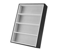 Xbsduih Gafas de sol Expositor para Gafas Fundas 4 Rejillas Expositor para Gafas de Sol Expositor para Gafas Expositor para Joyas Bandeja - Negro