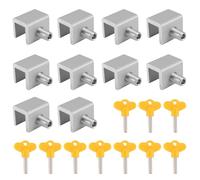 Xbsduih Juego de 10 cierres para puertas correderas, cerraduras para armarios, correas de seguridad antirrobo, cerradura para ventanas, puertas correderas, cerradura para un agujero