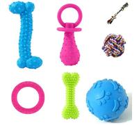 Xbsduih Juguete para cachorros de goma resistente a las mordeduras para perros Juguete de limpieza de dientes Juguete de adiestramiento de suministros para mascotas Juguete