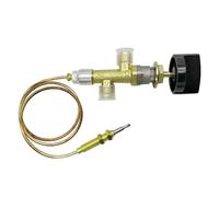 Xbsduih Kit de válvula de control de seguridad para chimenea de gas propano de baja presión 5/8-18UNF (3/8 pulgadas de conexión de compresión)