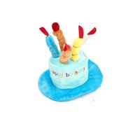 Xbsduih Lindos animales domésticos perros gatos sombreros de cumpleaños ajustables velas de colores para perros cachorros gatos disfraz cosplay gorro azul