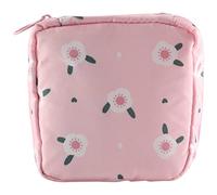 Xbsduih Mini Maquillaje Cremallera Chica Sanitario Pad Bolsa Porta Tarjetas Monedero Cosméticos Auriculares Sanitaria Rosa
