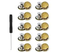 Xbsduih Paquete de 100 piezas de repuesto para botones vaqueros, accesorios para botones vaqueros extraíbles de 17 mm
